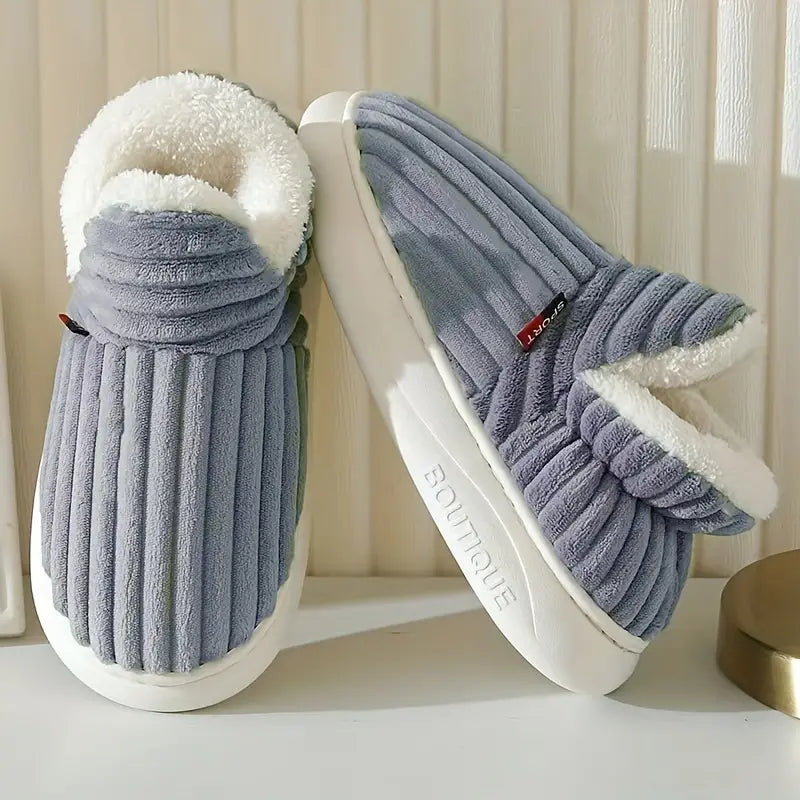 Unisex Fleece Hjemmesko | Bløde Flannel Slip-On Sutsko | Skridsikkert Indendørs Vinterfodtøj | Vanero