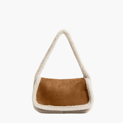 Baguette Taske med Teddy Detaljer | Blød Struktur | Trendy Design | Vanero