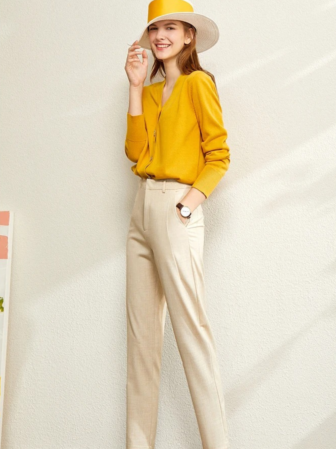 V-hals l strikket cardigan l Vanero