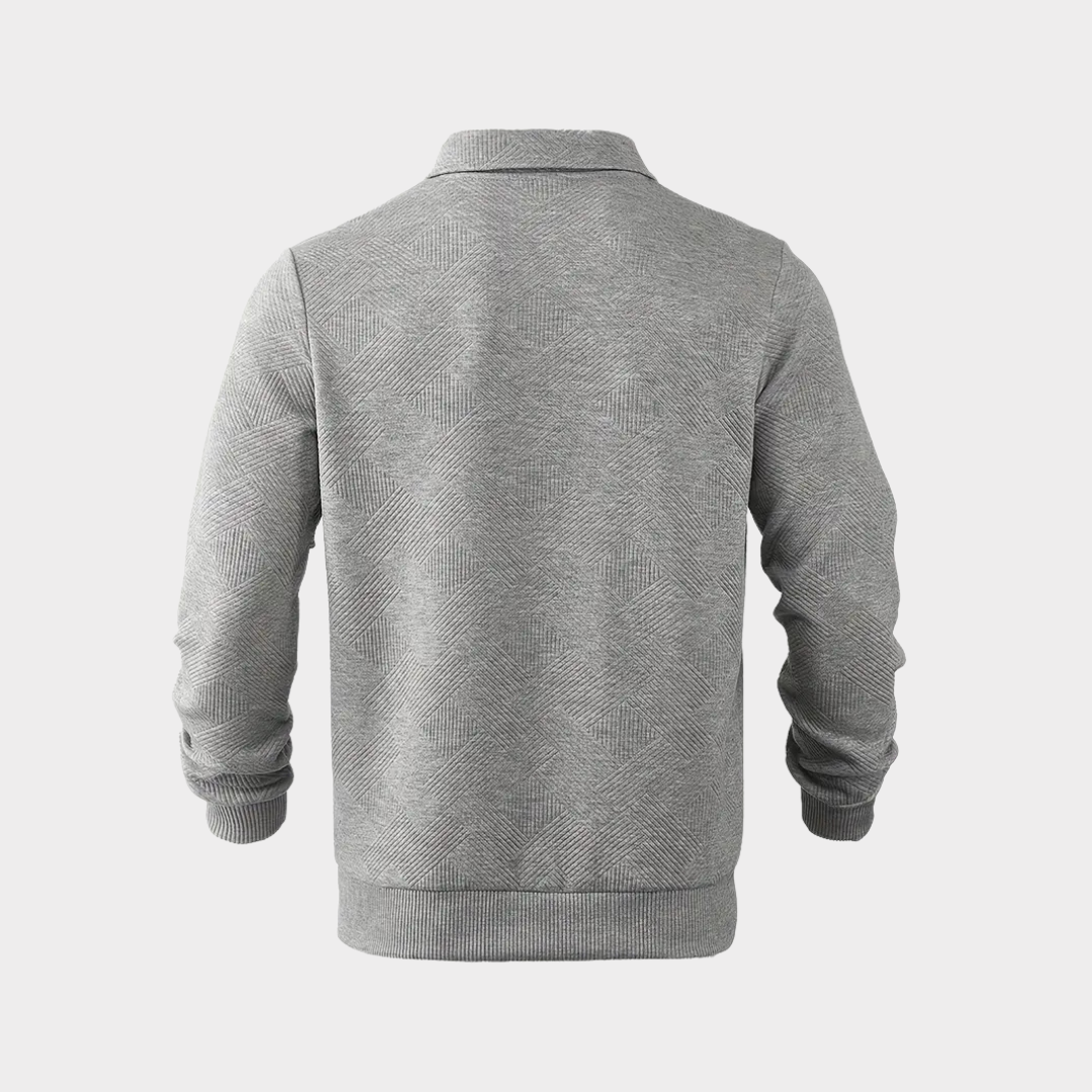 Dametrøje Strikmateriale | Afslappet Pasform Sweater | Geometrisk Mønster til Hverdags- & Køligt Vejr Brug | Vanero