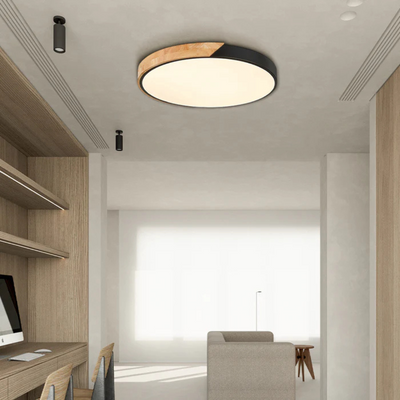 Delos | Scandinavisk Træ LED Plafondlampe med Energieffektiv Belysning | Vanero