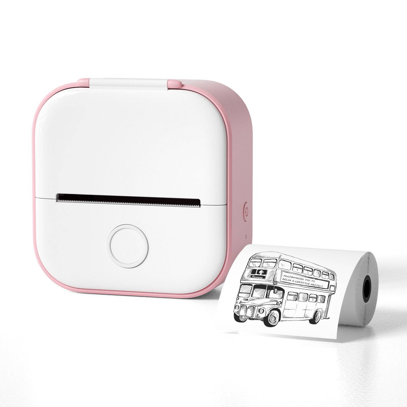 Mini Printer Med Gratis Rulle | Revolutionerende Bærbar Printer Hvid | Vanero