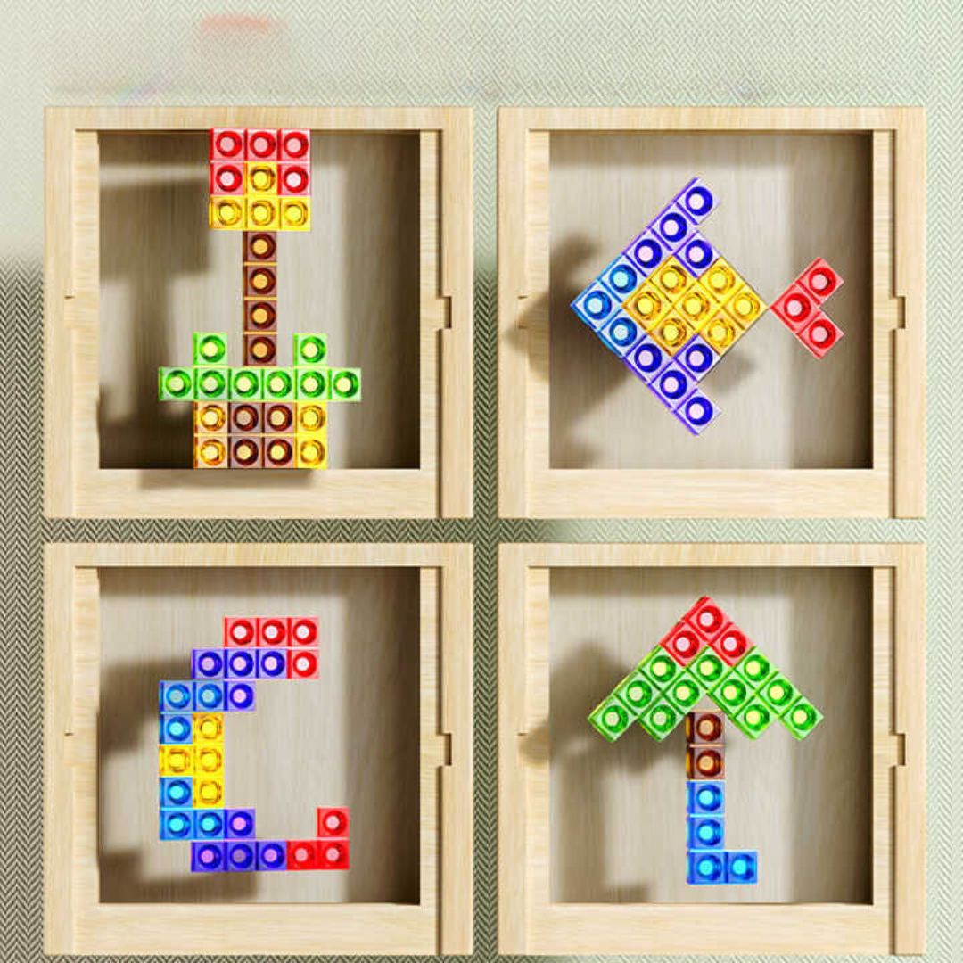 EcoBlock Tetris Bræt | Bæredygtigt Træpuslespil Til Børn & Voksne | Vanero