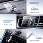 Foldbar Magnetisk Mobilholder | 360 Graders Justerbart Aluminiumsdesign | Håndfri Visning Til Skrivebord Rejser & Streaming | Vanero