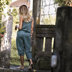 Dame Jumpsuit Bomulds-Polyesterblanding | Relaxed Fit Jumpsuit | Justerbare Stropper Design til Hverdagsbrug & Fritidsaktiviteter | Vanero