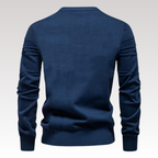 Herretrøje Strikmateriale | Regular Fit Sweater | Ternet Mønster Med Lange Ærmer til Hverdags- & Køligt Vejr Brug | Vanero