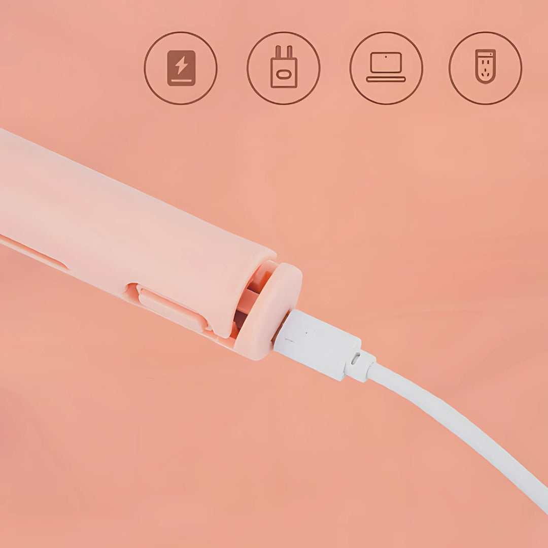 Hårstyler Keramisk Varmeplade | USB Genopladelig Hårstyler | 2 I 1 Design Til Krølning & Glatning | Vanero