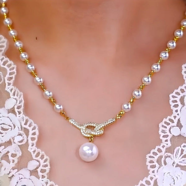 Jewelance PearlNecklace | Kvinders Elegant Perleperle Halskæde | Vanero