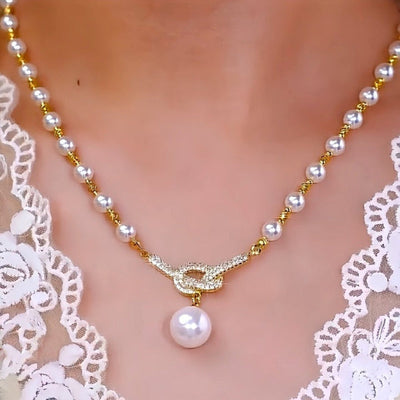 Jewelance PearlNecklace | Kvinders Elegant Perleperle Halskæde | Vanero