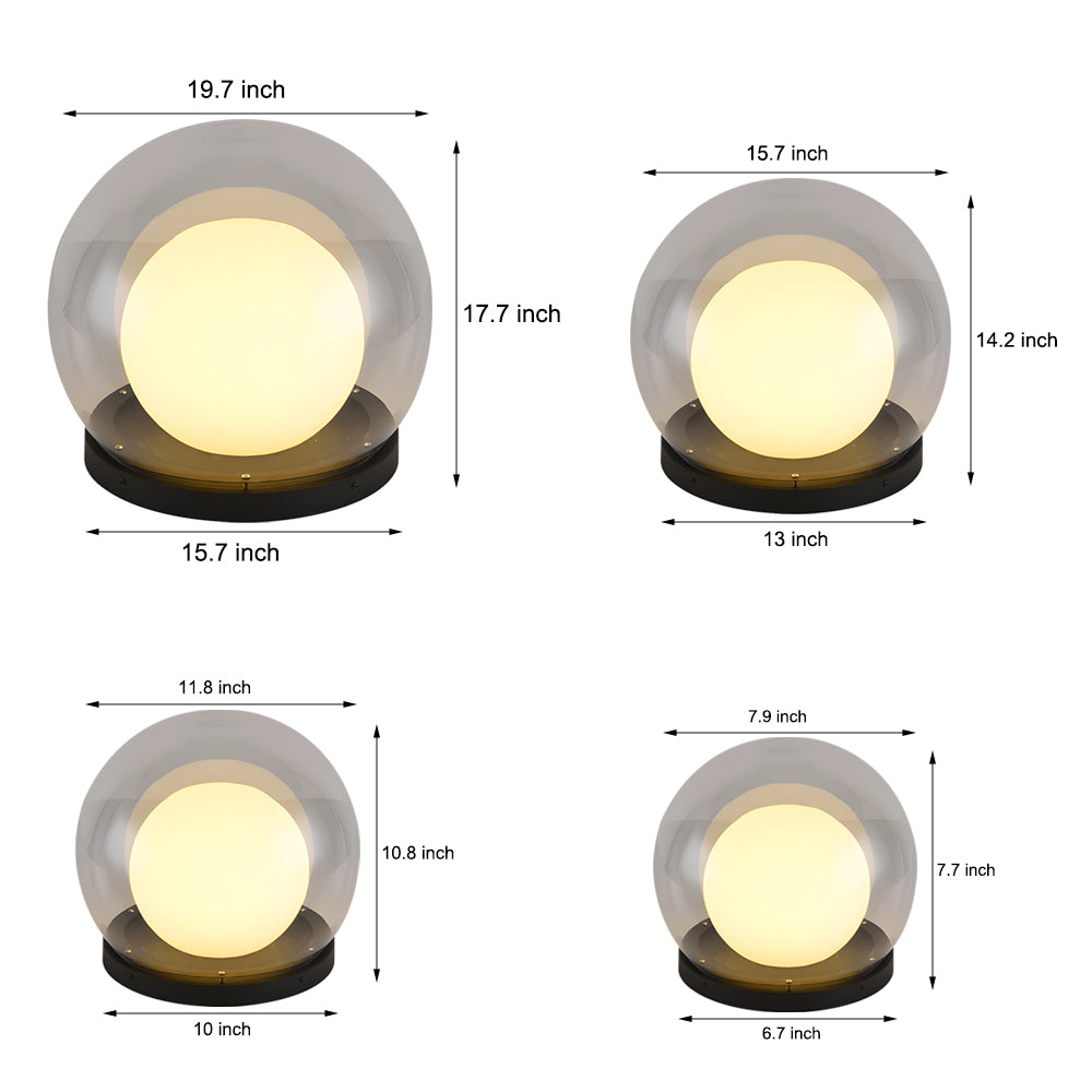 Udendørs Pullertlampe Aluminiumskrop | Varm Hvid LED Havebelysning | Sti Terrasse Indkørsel & Landskabsbrug | Vanero