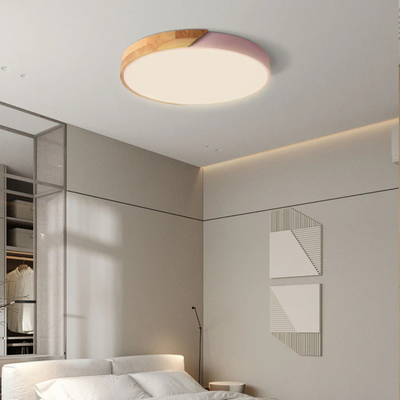 Delos | Scandinavisk Træ LED Plafondlampe med Energieffektiv Belysning | Vanero