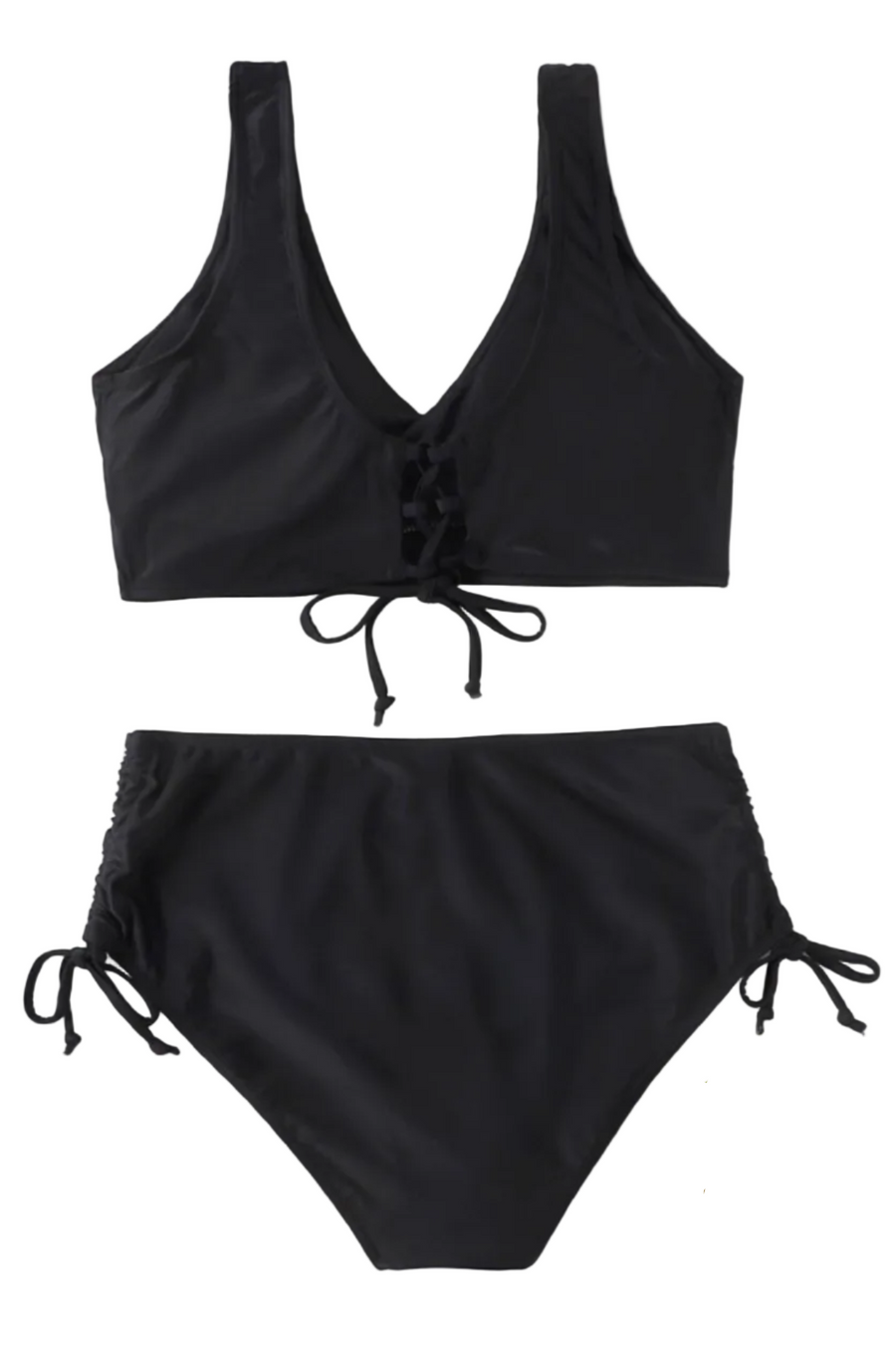 Bikinisæt Polyester | Justerbar Snøre Bikini | Todelt Badetøj til Strand- og Poolbrug | Vanero