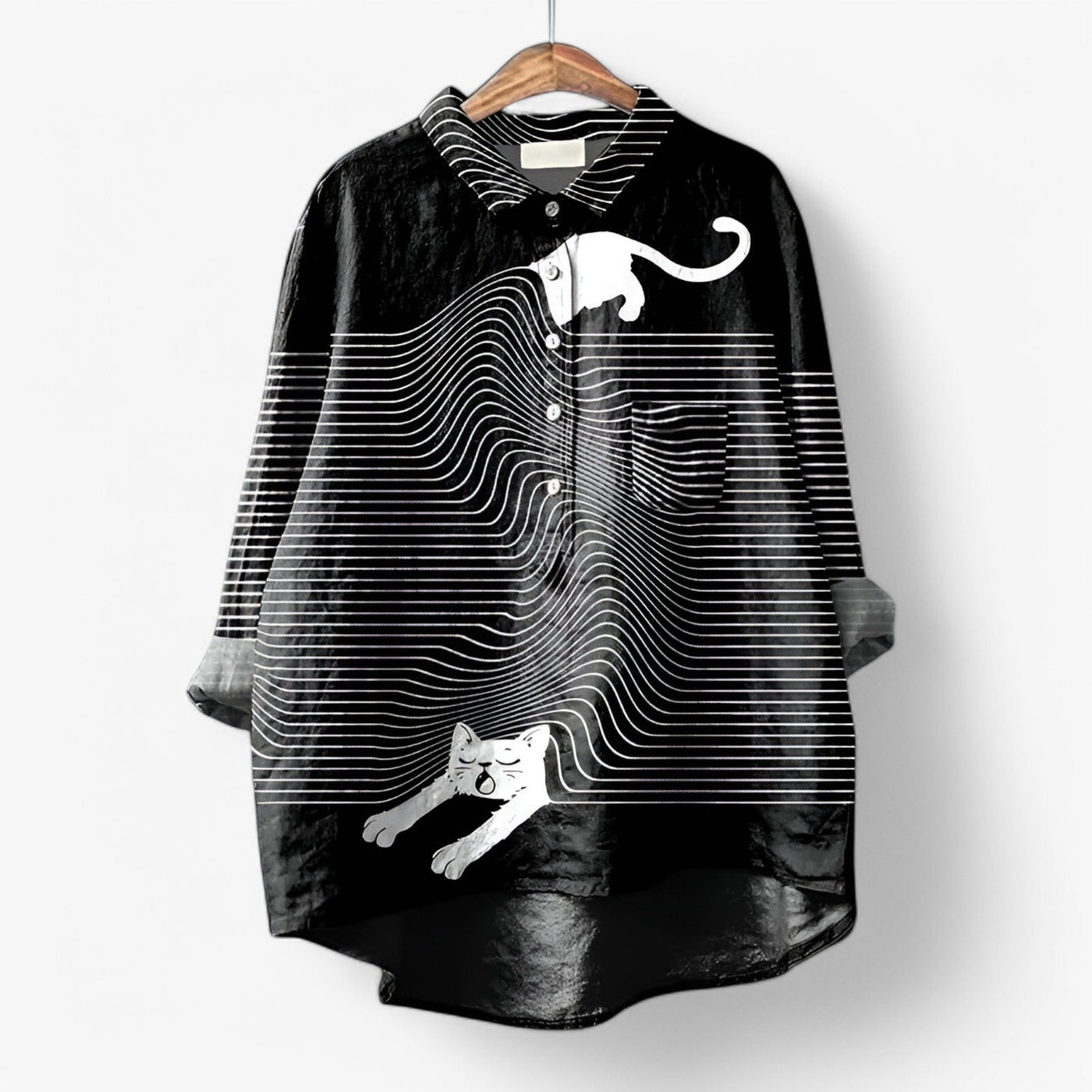 Ava | Elegant Skjorte med Grafisk Mønster | Vanero