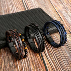 Læderarmbåndsæt Kunstlæder & Perler | Justerbare Håndledsaccessories | Flettet Design Til Hverdagsbrug | Vanero