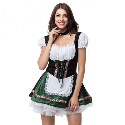 Dame Oktoberfest Dirndlkjole | Festlig mini med snørebånd | Vanero