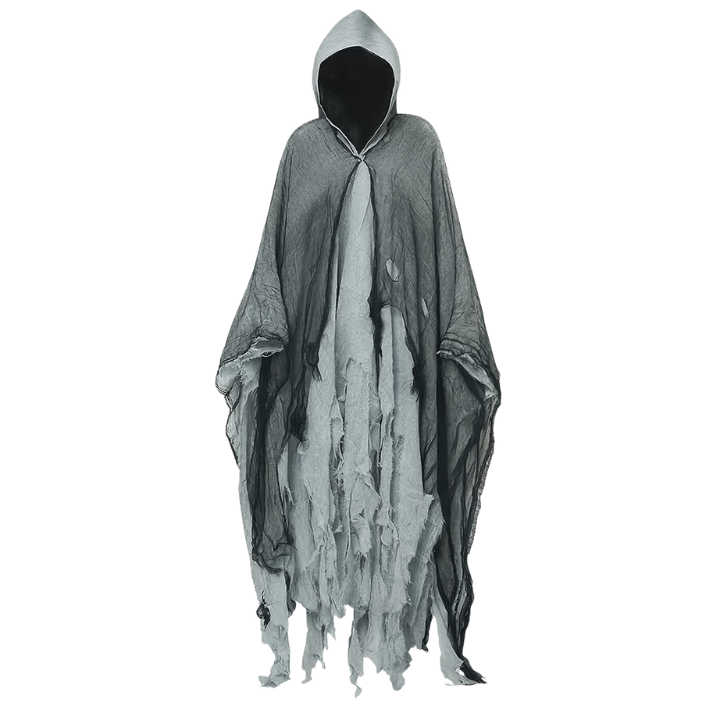 Terrifying Skeleton Halloween Cloak with Hood | Uhyggelig Udklædning til Halloween | Vanero