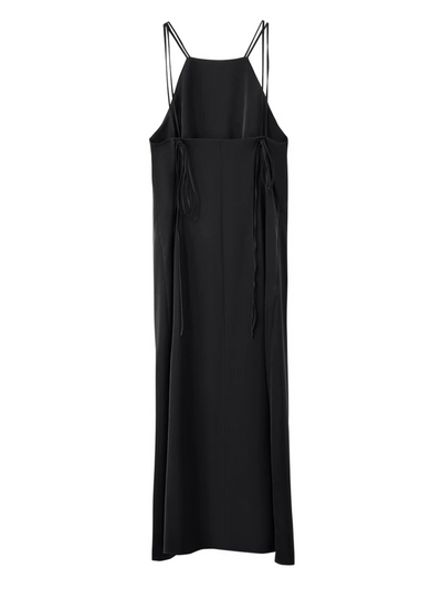 Satin l halterneck midikjole l Vanero