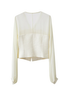 Dame Bluse Polyesterblanding | Løs Pasform Bluse Med Lanterneærmer | Let Design Til Arbejde & Hverdagsbrug | Vanero