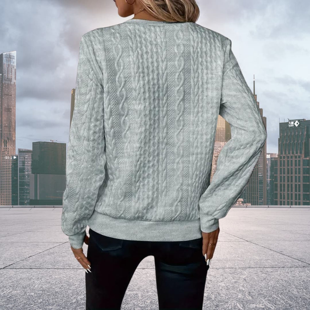 Damesweater | Strikket Konstruktion Design Med Lynlåsdetalje | Hverdagsbrug & Kølige Sæsoner | Vanero