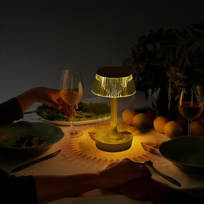 Krystal Svampe LED Bordlampe | Kreativ Natlampe med Varmt Lys | Vanero