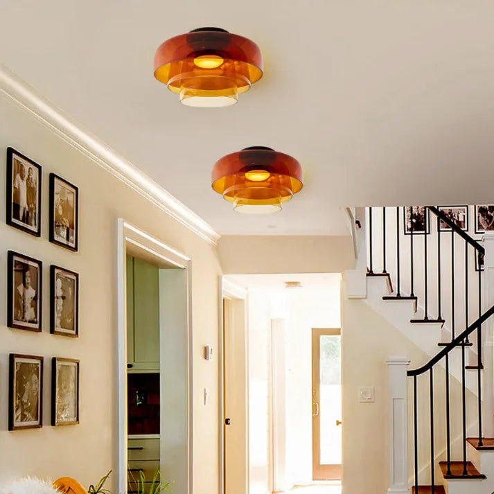 Nordisk Designer | Kreativ Personlighed Middelalderlig Glas Loftlampe | Vanero