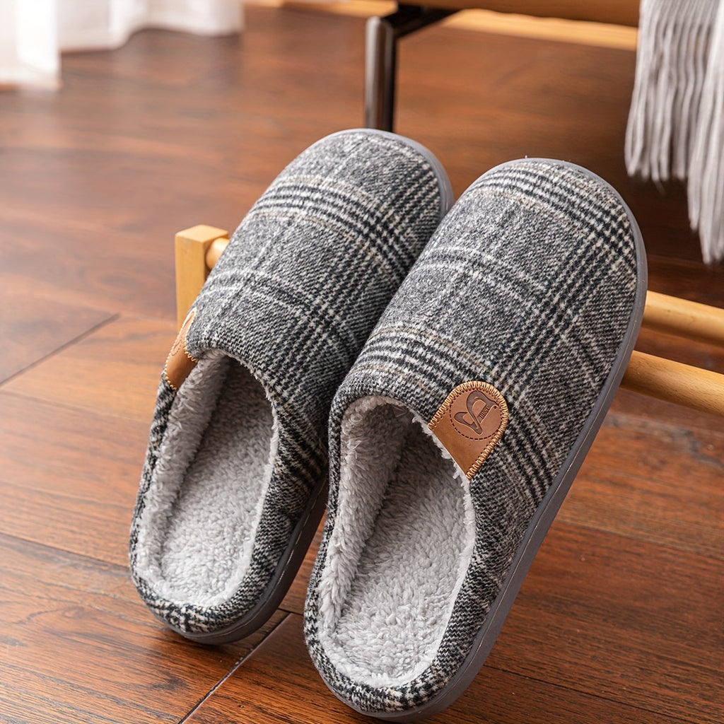 Unisex Hjemmesko Plysmateriale | Memory Foam Indendørs Fodtøj | Skridsikker Sål Til Hjemmebrug & Afslapning | Vanero
