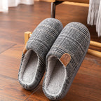 Unisex Hjemmesko Plysmateriale | Memory Foam Indendørs Fodtøj | Skridsikker Sål Til Hjemmebrug & Afslapning | Vanero