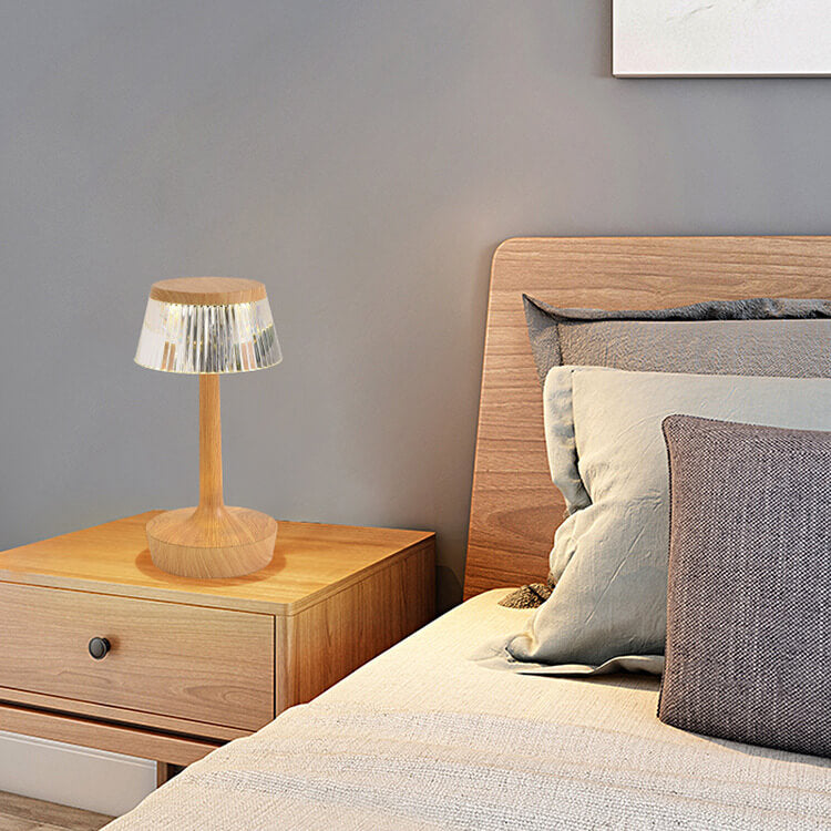 Krystal Svampe LED Bordlampe | Kreativ Natlampe med Varmt Lys | Vanero