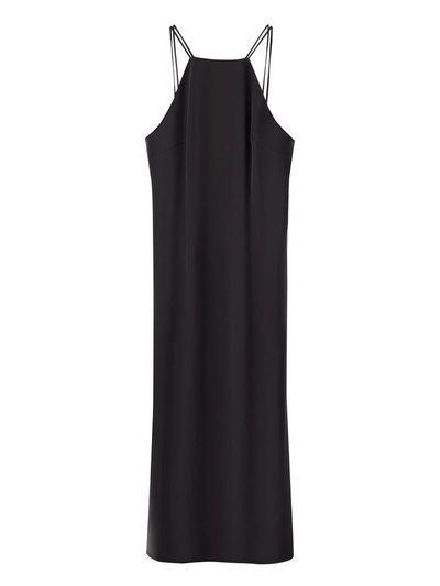Satin l halterneck midikjole l Vanero
