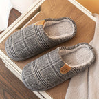Unisex Hjemmesko Plysmateriale | Memory Foam Indendørs Fodtøj | Skridsikker Sål Til Hjemmebrug & Afslapning | Vanero