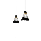 Pendel Loftlampe Med Fjerlag Design | Metalkonstruktion Med E27 Kompatibilitet | Indendørs Belysning Til Stuer Soveværelser Og Lounges | Vanero