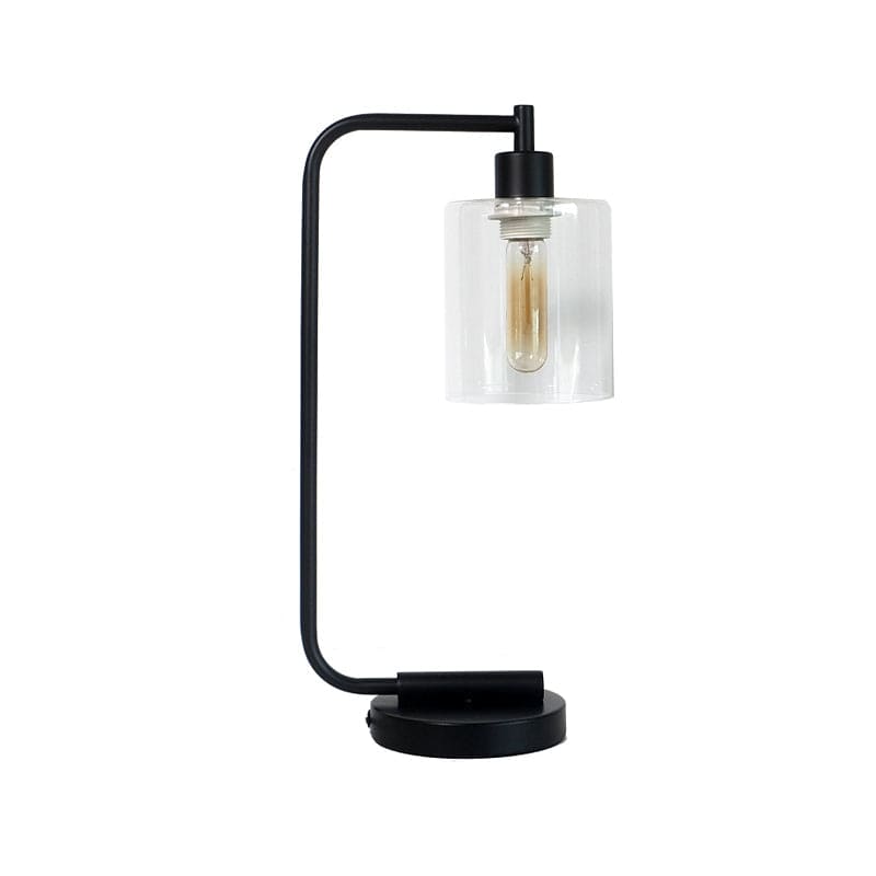 CylindraGlow | Elegant Cylindrisk Bordlampe til Stilfuldt Interiør Sort | Vanero