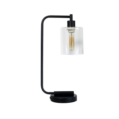 CylindraGlow | Elegant Cylindrisk Bordlampe til Stilfuldt Interiør Sort | Vanero