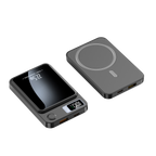 Magnetisk Trådløs Powerbank 15W | USB-C Genopladeligt Bærbart Batteri | Smartphoneopladning Med LED-Display | Vanero