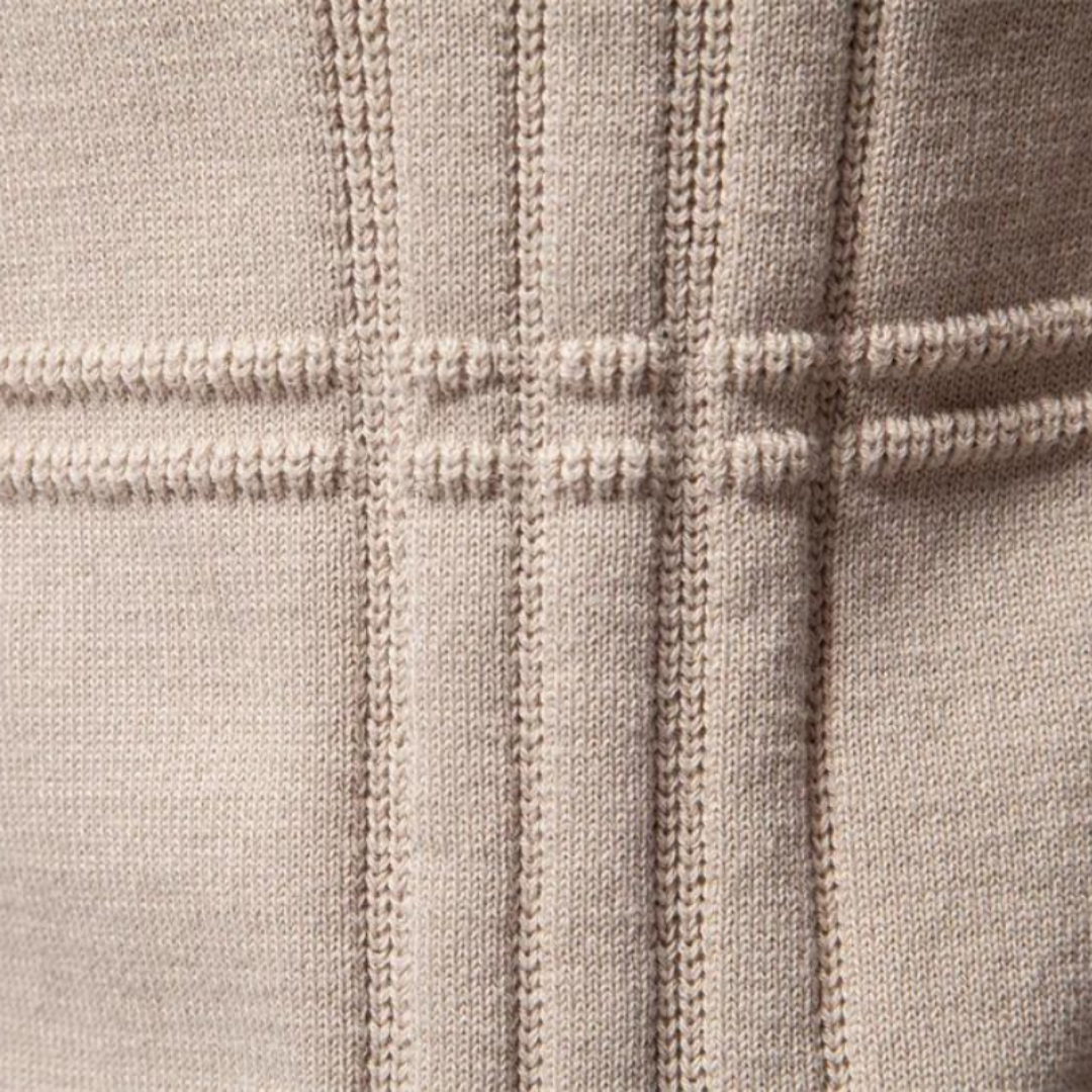 Liam Bomuld & Polyester | Tætsiddende Pasform Striktrøje | Broderede Detaljer til Daglig Brug & Kølige Dage | Vanero