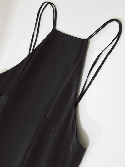 Satin l halterneck midikjole l Vanero
