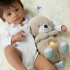Plys Sovebamse Med LED Natlys | Blødt Batteridrevet Krammedyr Til Børn | Sengetidsbrug | Vanero