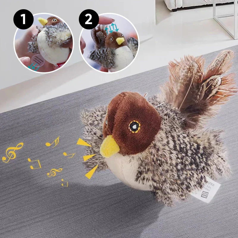 Catfri BirdToy | Interaktiv Kvidrende Fugl Legetøj Til Katte | Vanero