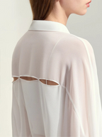 Dame Bluse Chiffonmateriale | Løs Pasform Langærmet Bluse | Rynkede Manchetter Til Arbejde & Hverdagsbrug | Vanero
