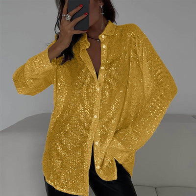Caroline l Oversized pailletter med knapper l Vanero