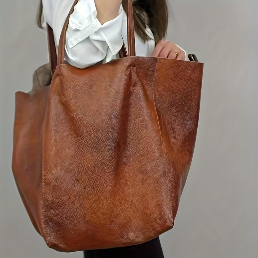 Rummelig Shopper Taske | Minimalistisk Design | Inkl. Clutch | Vanero