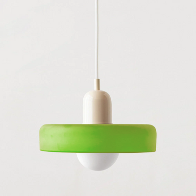 Bauhaus l Pendellampe af Farvet Glas l Vanero