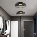Glas Loftlampe Med Metalkonstruktion | E27 Loftbelysning Til Indendørs Brug | Fås I Ravglas Eller Klart Glas | Vanero