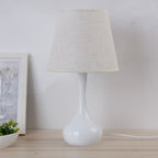Bordlampe Med Empire Stofskærm | E26 E27 Kompatibel Belysningsdesign | Indendørs Belysning Til Stuer Soveværelser Og Læsehjørner | Vanero
