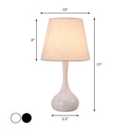 Bordlampe Med Empire Stofskærm | E26 E27 Kompatibel Belysningsdesign | Indendørs Belysning Til Stuer Soveværelser Og Læsehjørner | Vanero