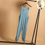 Dame Jumpsuit Bomulds-Polyesterblanding | Relaxed Fit Jumpsuit | Justerbare Stropper Design til Hverdagsbrug & Fritidsaktiviteter | Vanero