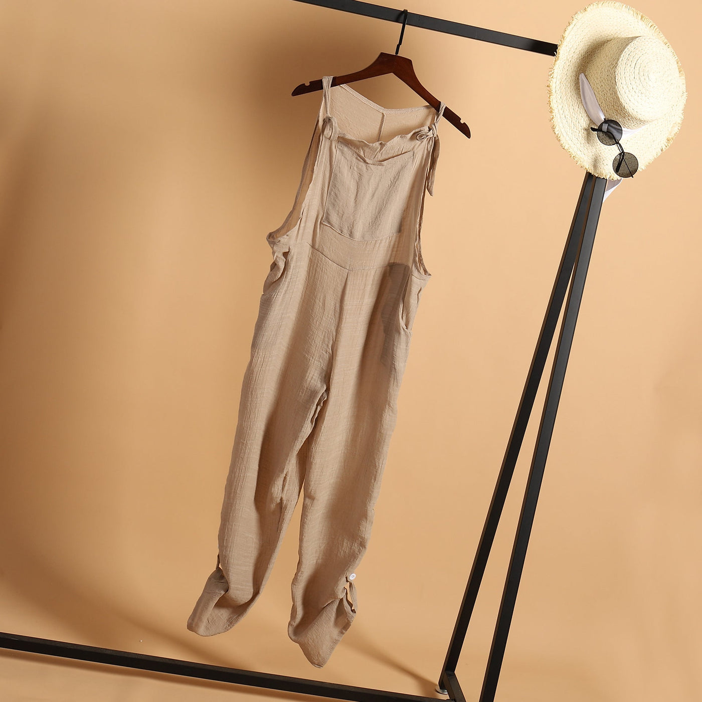 Dame Løs Jumpsuit | Med Justerbare Stropper Og Praktiske Lommer | Komfortabel & Praktisk | Vanero