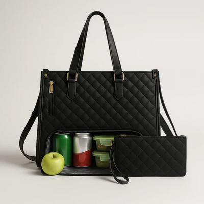 LuxeCarry | Alt-i-en Tas til Arbejde, Frokost og Laptop l Vanero