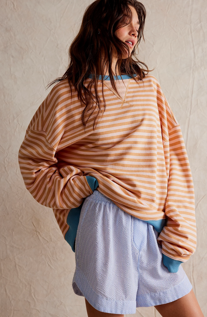 LENA l Oversized stribet sweater l Vanero