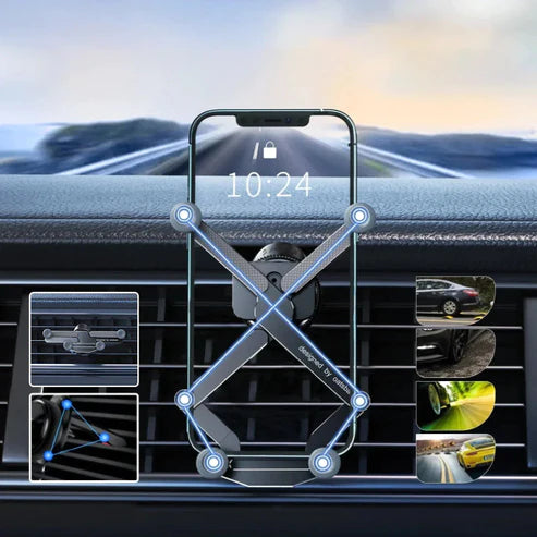 Roterende Mobilholder Til Bil | 360 Graders Dashboard- & Ventilationsdesign | Håndfri Navigation Til 4,7–7,2 Tommer Telefoner | Vanero
